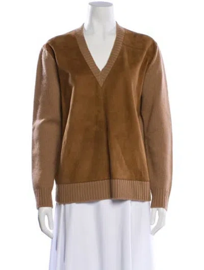 Pre-owned Prada 2025 Virgin Wool Sweater In Brown