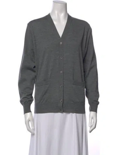 Pre-owned Prada 2025 Virgin Wool Sweater In Gray