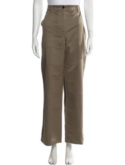 Pre-owned Prada 2025 Wide Leg Pants In Green