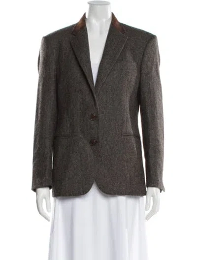 Pre-owned Prada 2025 Wool Blazer In Brown