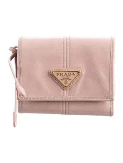 Pre-owned Prada 2025-2026 Wallet In Pink