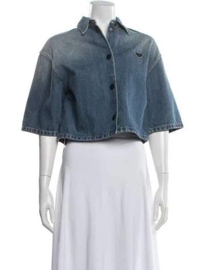Pre-owned Prada 2026 Denim Jacket W/ Tags In Blue