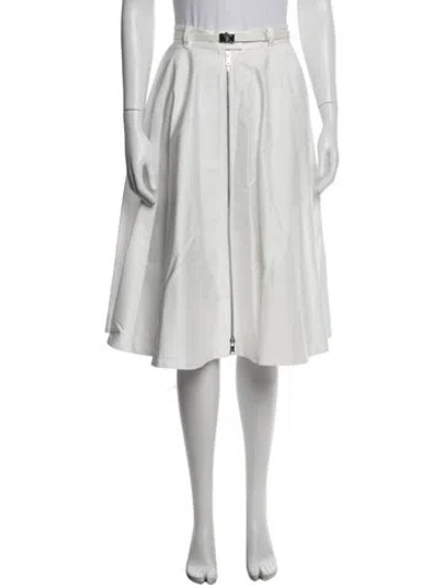 Pre-owned Prada 2026 Midi Length Skirt In White