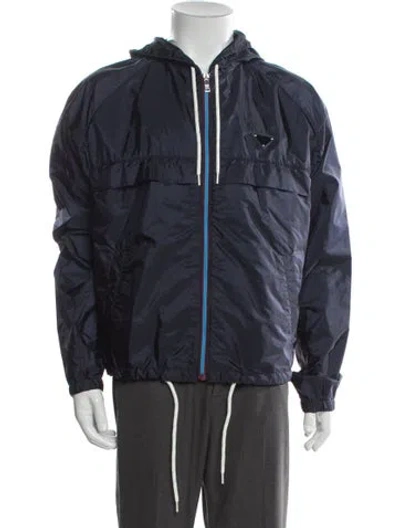 Pre-owned Prada 2026 Re-nylon Windbreaker In Blue
