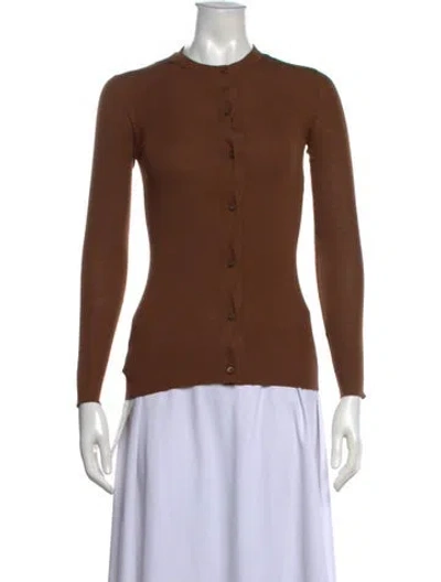 Pre-owned Prada 2026 Virgin Wool Sweater In Brown