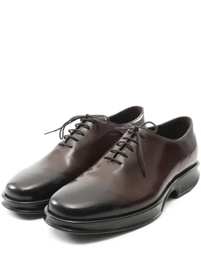 Pre-owned Prada 20s 30mm Leather Shoes In Brown