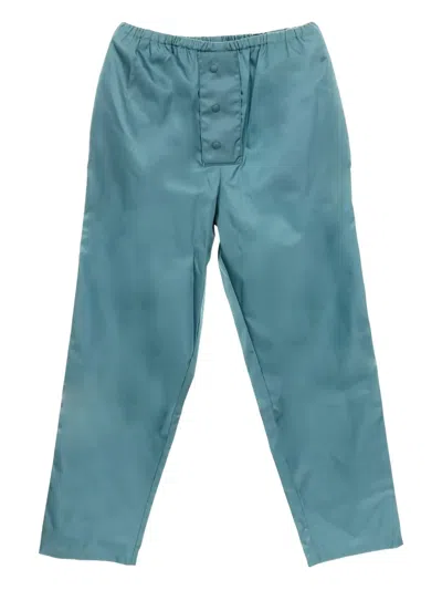 Pre-owned Prada 20s Back Patch Pocket Trousers In Blue