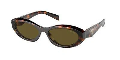 Pre-owned Prada 26zs Sunglasses 14l09z Green 100% Authentic In Brown
