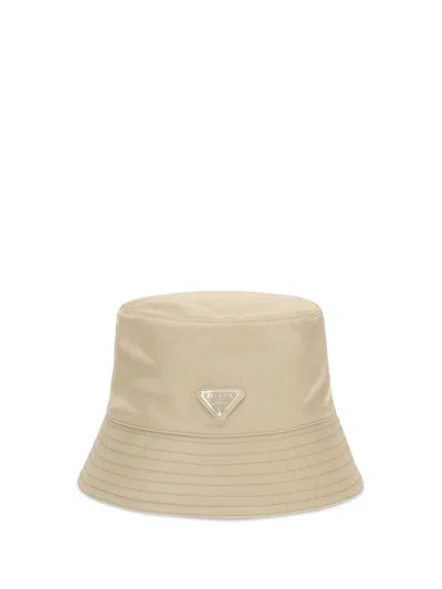 Prada 2hc1372dmi Bucket Hat In Beige