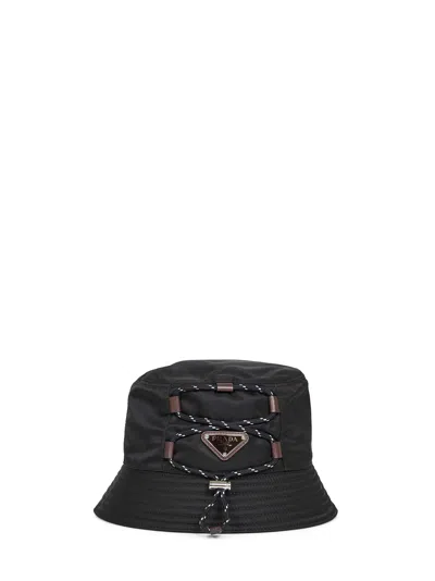 Prada 2hc1372he1f0002 Bucket Hat In Black