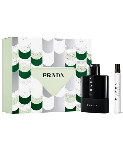 Prada 2-pc. Luna Rossa Black Eau De Parfum Gift Set With Full Size Fragrance In Transparent