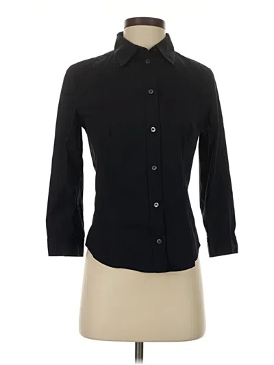 Pre-owned Prada 3/4 Sleeve Button Down Shirt In Black