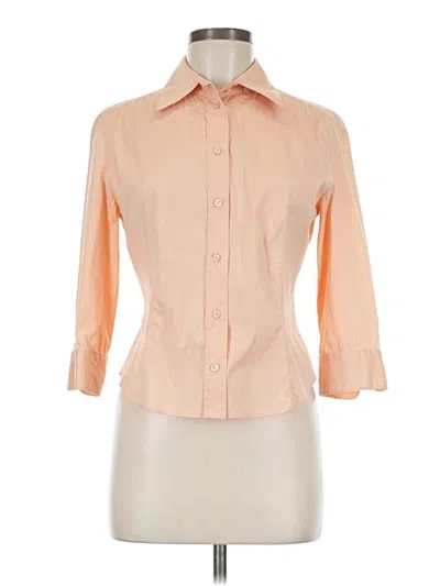 Pre-owned Prada 3/4 Sleeve Button Down Shirt In Orange