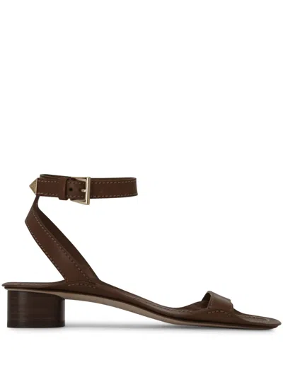 Prada 35mm Buckled Leather Sandals In Brown