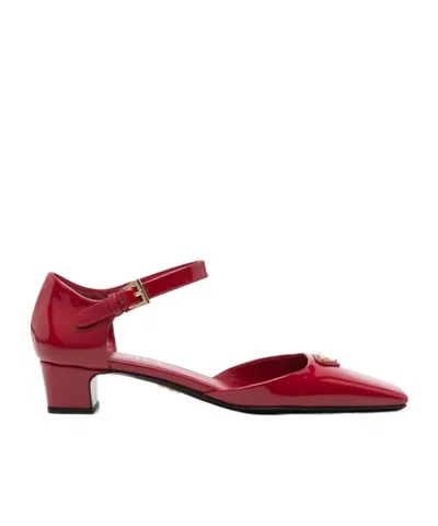 PRADA 35MM PATENT LEATHER PUMPS