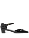 Prada Womens Black Brand-plaque Patent-leather Mary Jane Courts