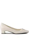 Prada Modellerie Square Toe Pump In Avorio
