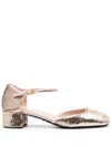 Prada Pink Sequined Pumps In Pink
