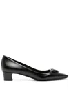 Prada Saffiano Leather Pumps Women In Black
