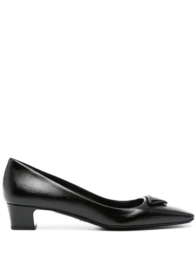 Prada 35mm Triangle-logo Pumps In Black