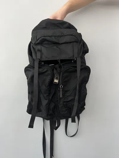 Pre-owned Prada $3.9k Value Nylon Multipocket Backpack In Black