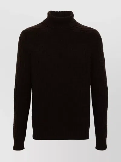 PRADA 3D-KNIT CASHMERE BLEND ROLL NECK SWEATER