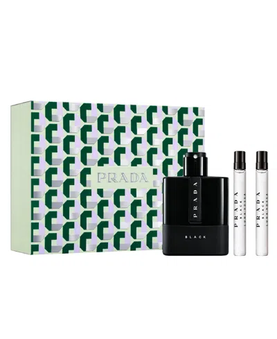 Prada 3-piece Black Luna Rossa Eau De Parfum Set In No Color