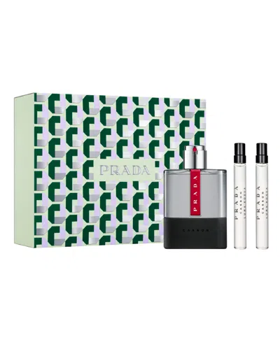 Prada 3-piece Luna Rossa Carbon Eau De Toilette Set In No Color