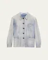Prada Suede Jacket Long Sleeves Collar Pockets In Multi