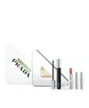 Prada 4-pc. Beauty Triangle-shaped Metallic Clutch Makeup Set In Transparent