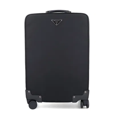 Prada 4-wheels Luggage In Black