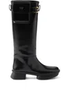 Prada 40mm Pouch Boots In Black