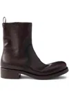Prada 40mm Pull-tab Zip Boots In Brown