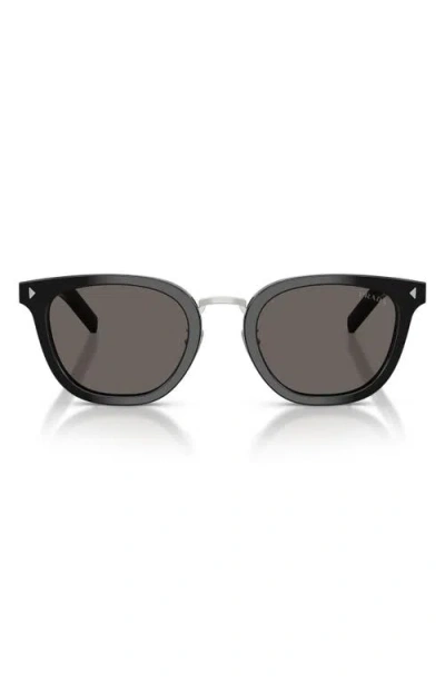Prada 49mm Cat Eye Sunglasses In Metallic