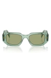 Prada Womens Green Pr A25s Rectangle-frame Acetate Sunglasses In Green