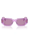 Prada 49mm Small Rectangular Sunglasses In Violet