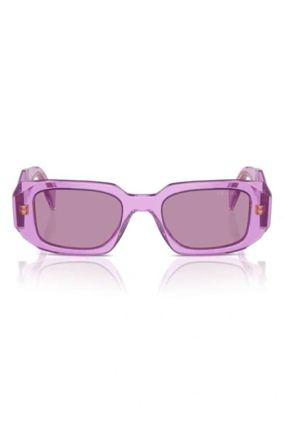 Prada 49mm Small Rectangular Sunglasses In Purple