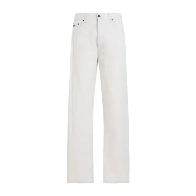 Prada 5 Pockets Natural Cotton Pants In White