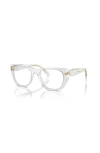 Prada 50mm Irregular Optical Glasses In Brown