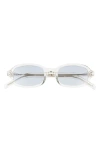 Prada 50mm Oval Sunglasses In Metallic
