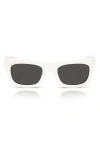 Prada 50mm Pillow Sunglasses In White