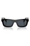 Prada Engraved Square-frame Sunglasses In Blue