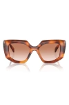 Prada Logo Emblem Acetate Cat-eye Sunglasses In Brown Gradient