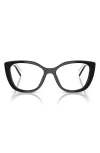 Prada 51mm Cat Eye Optical Glasses In Black
