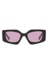 Prada 51mm Irregular Sunglasses In Black