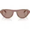 Prada 51mm Irregular Sunglasses In Gray