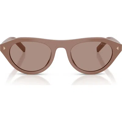 Prada 51mm Irregular Sunglasses In Gray