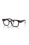 Prada 51mm Rectangle Optical Glasses In Brown