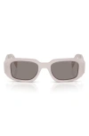 Prada 51mm Rectangular Sunglasses In White