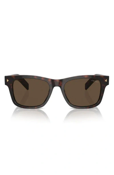 Prada Eyewear Square Frame Sunglasses In Radica Tortoise
